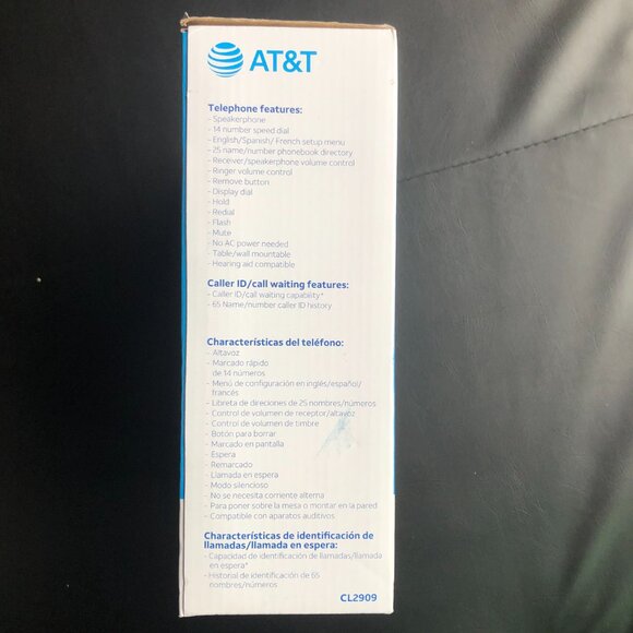 New AT&T CL2909 Corded Phone White Speakerphone Caller ID/Call Waiting - Picture 5 of 7